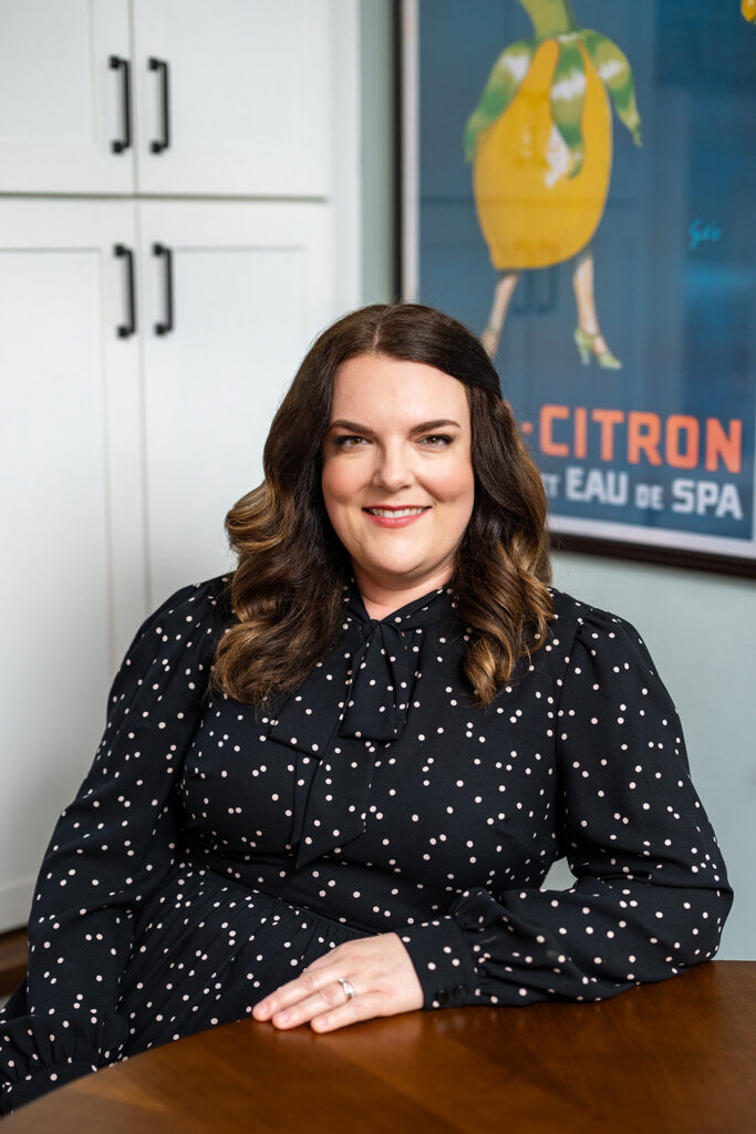 Abby in her personal branding photos in Lafayette, Indiana, at her cute and cozy home.