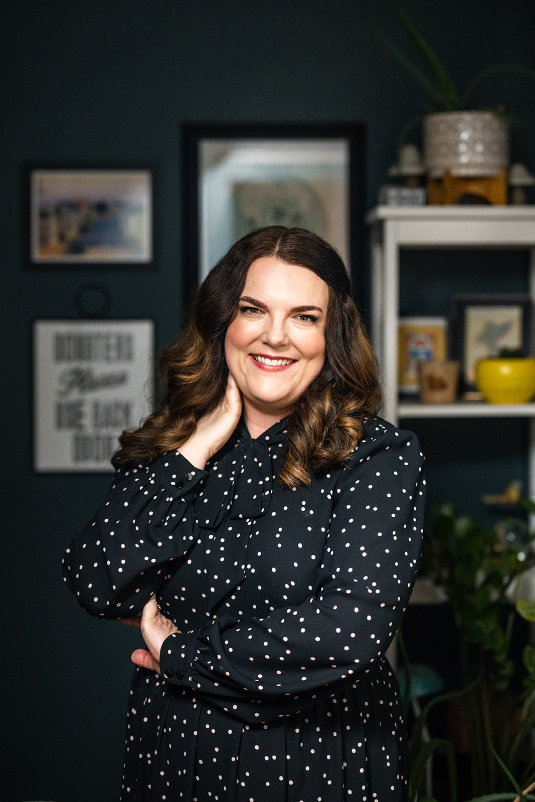 Abby also did some photos in her office, which features nods to her musical talents and background working in convocations.