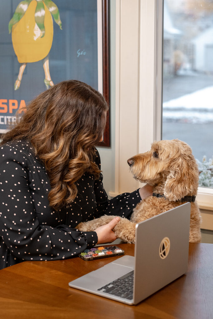 Abby and her dog Dani needed a mid-photo session snuggle, of course.