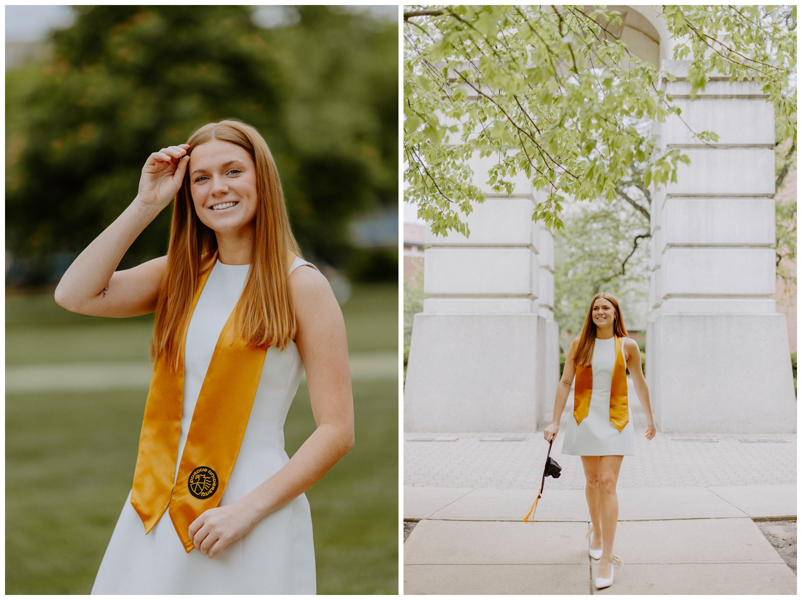 Now that she's a graduate, she can walk under the Bell Tower without fear of any grade repercussions!