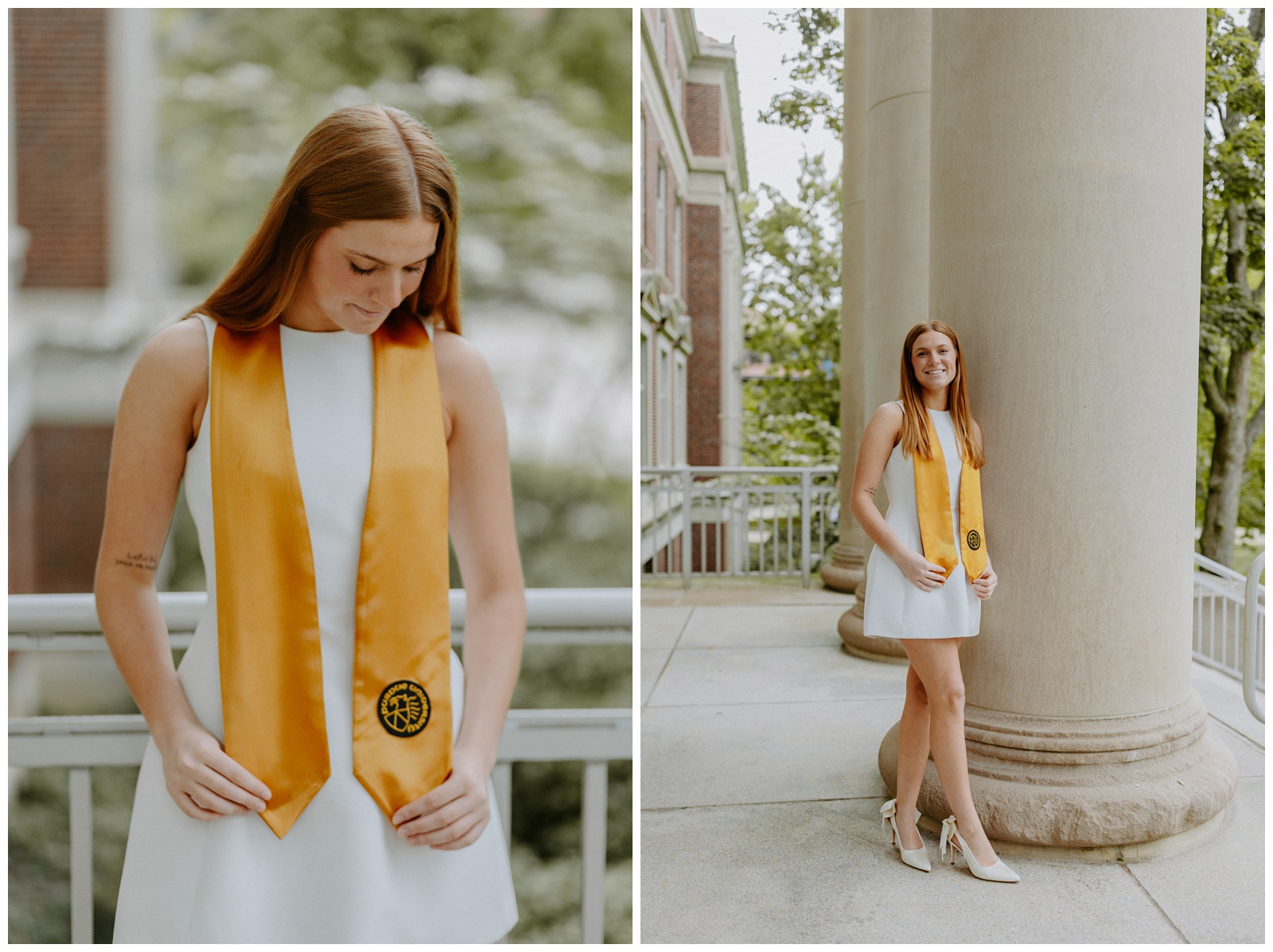 The pillars of Hovde add such a regal and iconic look for portraits.